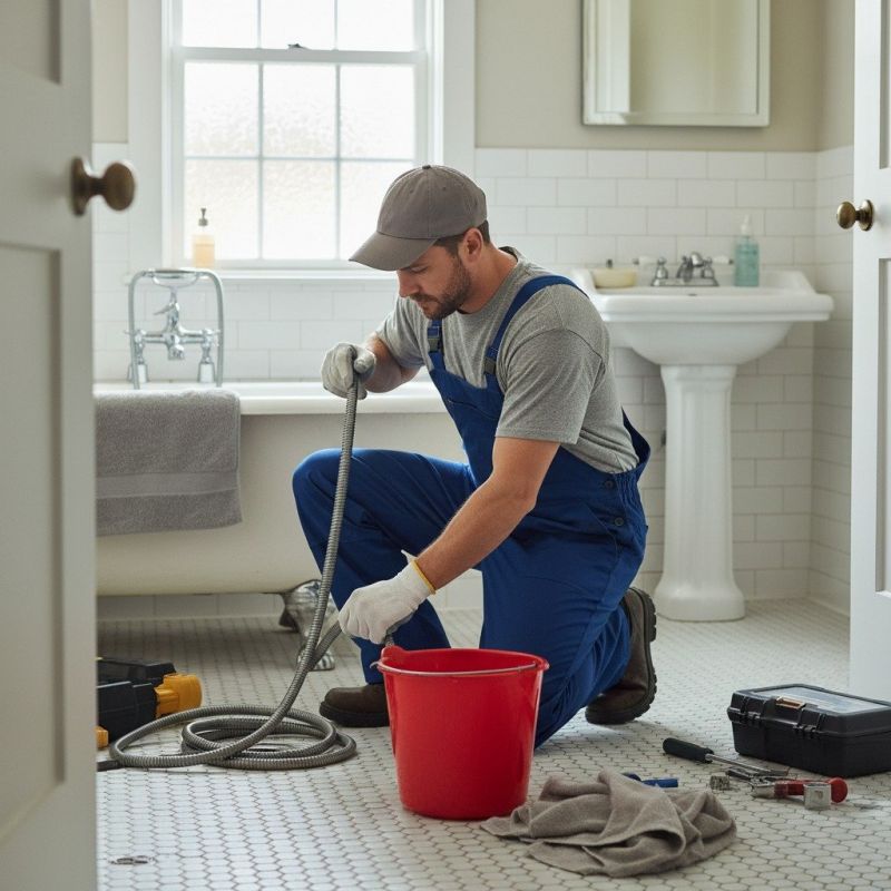 Bathroom Drain Installation detail
